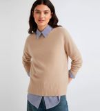 Marella Oversized beige Spider-Pullover aus Kaschmir (M)