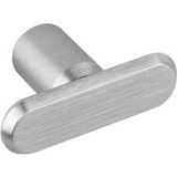 Viefe FASE-T Aluminium Möbelknopf, Edelstahl-Optik