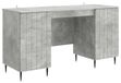 Bureau gris béton 142,5 x 50 x 75 cm Bois traité