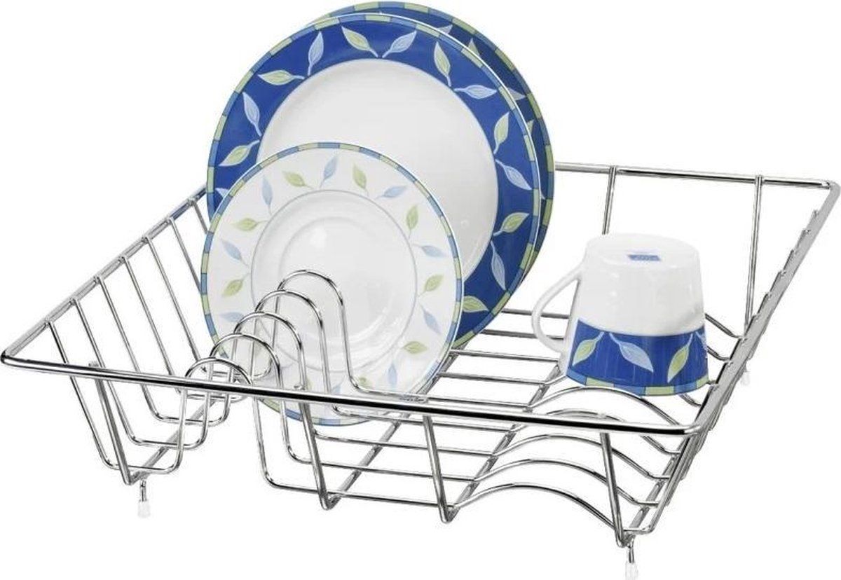 WENKO compact afdruiprek | verchroomd | 35 x 35 cm | antislip