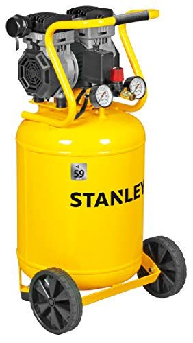 STANLEY Siltek Verticale stille compressor 1,3 pk, geel, 39 x 39 x 87 cm