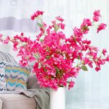 Kunstbloemen Hot Pink - Pack van 4 stuks - Kunstbloemen Zijde Bougainvillea Takken Faux Kunstmatige Bougainvillea Bloemen Stengels Lange Plant Takken 114 cm voor Bruiloft Tafelstukken, Tafelloper, Woondecoratie