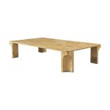 GUBI Doric Table basse miel ambre marbre, 140x80 cm