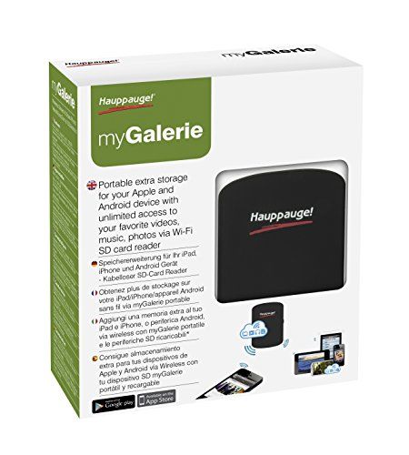 Hauppauge myGalerie Hoofdoog - Geheugenuitbreiding voor iPad, iPhone en Android (wifi, SD-kaartsleuf, tot 128 GB)