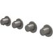 IVY Pact Afbouwdeel Inbouwthermostaat met 3 Stopkranen Symmetry met Ronde Rozetten - Geborsteld Metal Black PVD
