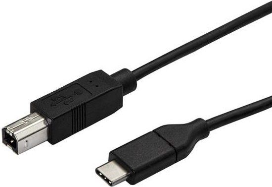 StarTech USB-C naar USB B printerkabel - 0.5m - Zwart