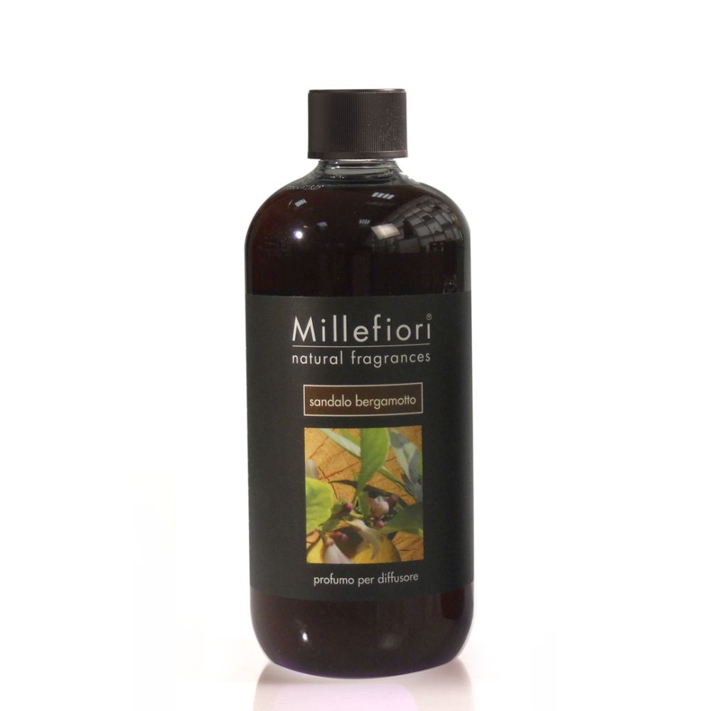 Millefiori Milano Navulling Geurstokjes - Sandalo Bergamotto - 500 ml