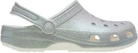 Crocs Classic Iridescent Glitter Clog Instappers Dames wit - zilver
