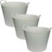 Talen Tools Seau/panier à linge/bac flexible - 3x - blanc - 42 litres