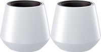 Prosperplast Pot Sevilla - 2x - extérieur/intérieur - plastique - blanc - D44 x H44 cm - avec pot intérieur