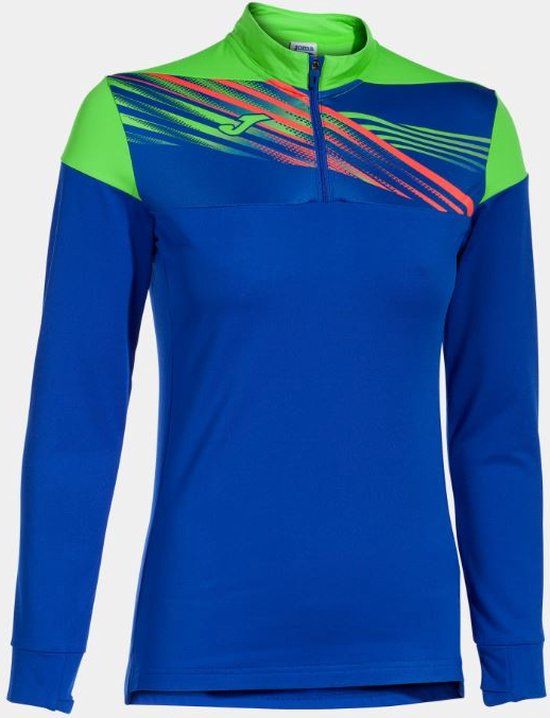 Joma Elite X Women's Sports Hoodie - Royal/Fluor Green - Size M