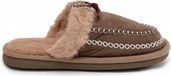 Damen pantoffels met voering, geïsoleerde huisschoenen, slip-on, sandalen, kleur: groen, maat: 36/37