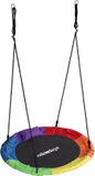 Relaxdays Nestschommel met kussen - 100 cm - tot 100 kg - meerkleurig