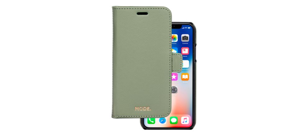 dbramante1928 New York Flip Case voor iPhone X/Xs - Leer - Olijfgroen