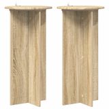 vidaXL Plantenstandaard 2 st sonoma eiken 40 x 40 x 80 cm bewerkt hout
