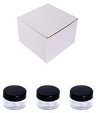 Ronde potjes van kunststof, 10 ml, transparant, set van 125 stuks