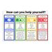 Devenalsa Educatieve poster op canvas "Zones of Regulation" - Slaapkamer decoratie - Sportief landschap - Kantoordecoratie - Cadeau zonder lijst - 30 x 45 cm