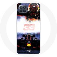 Maniacase Hoesje voor Oppo A93 5G Formule 1 Max Verstappen F1 Coureur zwart rood en geel Maniacase