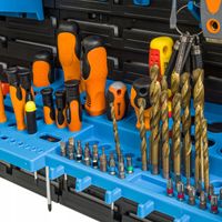 botle Werkplaats Gereedschapspaneel 154x78cm met Ophanghaken en Bakken