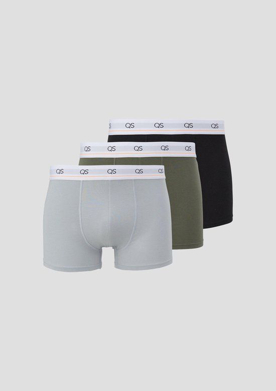 QS s.Oliver QS Boxershort Mannen Grijs Effen Katoen/Elastaan Maat S