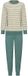 Pastunette Nordic Leaf Pyjama Badstof Creme/Groen Maat 42