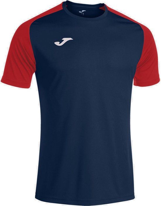 Joma Academy IV Shirt Korte Mouw Kinderen - Marine / Rood - Maat 96-104