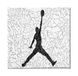Homemania Basketbalafbeelding voor woonkamer, kinderkamer, meerkleurig, 60 x 3 x 60 cm, HM20KNV60 x 60 – 232, polyester, hout