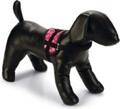 Beeztees nylon mini harnas Heart 47-60cm - roze