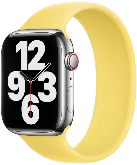 Apple Siliconen solobandje voor de Apple Watch | 38/40/41/42 mm - Maat 1 - Lemon Zest
