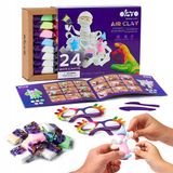 okto Kleiset: 24 Couleurs Pastel Argile Auto-durcissante pour Enfants