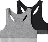 NAME IT NKFSHORT TOP 2P NOOS Meisjes Onderhemden Zwart (2 stuks)
