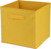 Urban Living Opbergmand/kastmand Square Box - Polyester - 29L - Saffraan - 31x31 cm