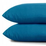 DecoKing 2x Jersey Katoenen Kussenslopen 50x60cm Blauw