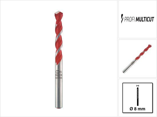 Alpen MultiCut 17200800100 Carbide Multifunctionele boor 8 mm - 120 mm - 1 stuk(s)