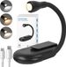 Nuvance - Lampe de lecture - Lampe de lecture avec pince - 3 positions - pour livre - USB C - Lampe à pince - Noir