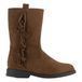 Graceland bottines aspect suède à talon et franges - marron