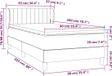 vidaXL Boxspring met matras stof taupe 90x200 cm