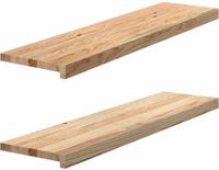 vidaXL - Vensterbanken - 2 stuks - onbehandeld - 100x30x2 cm - massief eikenhout
