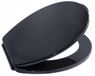 Bisk Iris - Abattant de toilette - Noir - Ovale