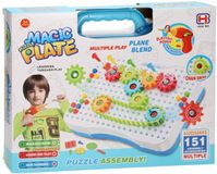 Lobbes Speelgoed BV Magic Plate Schroeven & Tandwielen, 151dlg.