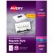 Avery 08781 Badge & Badgehouder Kunststof, Polyvinyl chloride (PVC) Transparant, Wit Liggend 48 stuk(s)