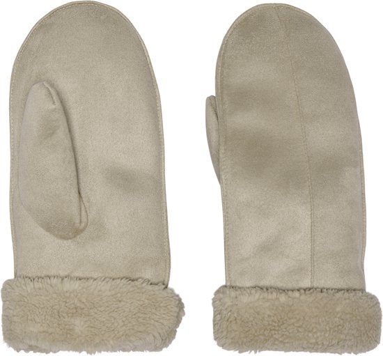 ONLY Nicki Faux Suède Wanten Dames Beige S/M