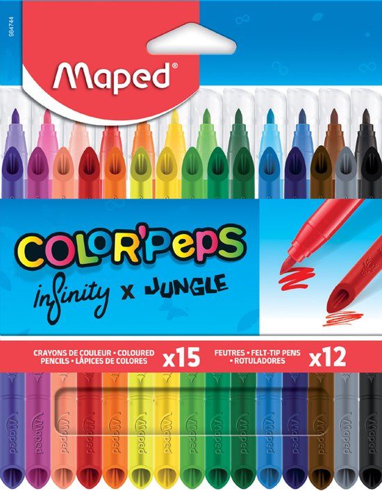 Maped Office Maped Combinatiepakket Kleurpotloden INFINITY en Stiften COLOR'PEPS