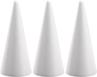 Rayher Hobby 3x Hobby/DIY piepschuim kegels vormen 21 cm - Knutselen hobby materialen/basis materiaal