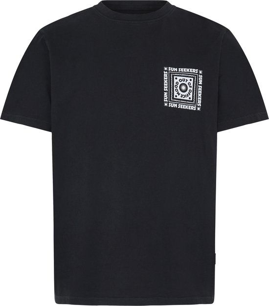 Blend Heren T-shirt BHKAYDEN GRAPHIC S/S TEE Zwart Katoen XXL