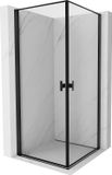 Mexen Mist-B Duo porte de douche pivotante 90 x 90, cadre noir, noir