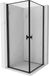 Mexen Mist-B Duo porte de douche pivotante 90 x 90, cadre noir, noir