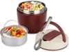 Unyqoos® Thermocontainer en acier inoxydable avec cuillère pliable pour repas chauds