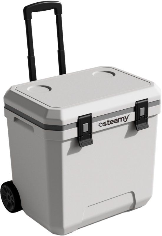 Steamy Marine 36L Cooler Box on Wheels - White