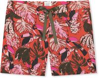 SCHIESSER Dames Short - terracotta - gebloemd - Modal/Elastaan